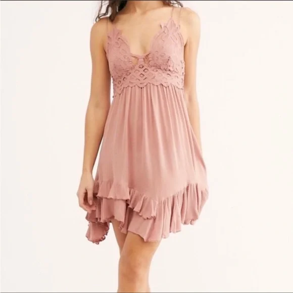 ❤️NWT Free People Adella dusty pink dress - Picture 2 of 8